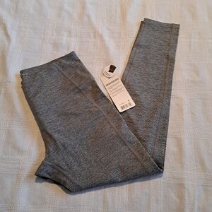 Layer 8 women's size Medium Charcoal extended high waistband, Honeycomb textured